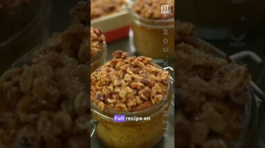 Sweet Potato Pie Protein Oats - Easy Vegan Fall Breakfast 500 Calories #veganrecipes