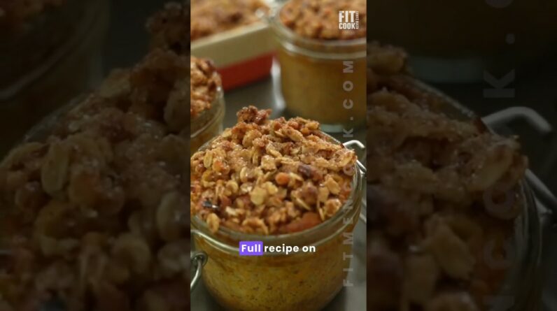 Sweet Potato Pie Protein Oats - Easy Vegan Fall Breakfast 500 Calories #veganrecipes