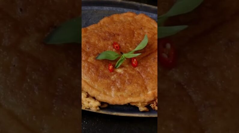 Will you try this deep fried omelet  #shorts
