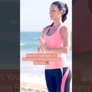 Full Routine Link👆🏻! ✨ Energizing Bikini Yoga: Full Body Stretching Exercises Routine! 🌴
