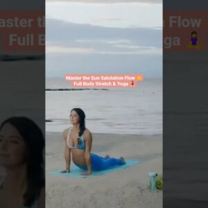 Master the Sun Salutation Flow ☀️ Full Body Stretch & Yoga 🧘‍♀️  #toneitup #yoga #yogaflow