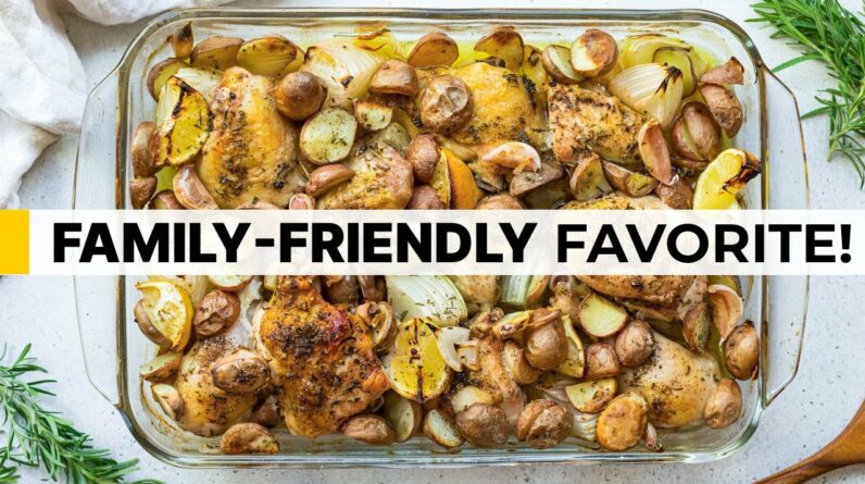 ONE-PAN BAKED CHICKEN and POTATOES | Healthy + Easy Meal Prep Recipe