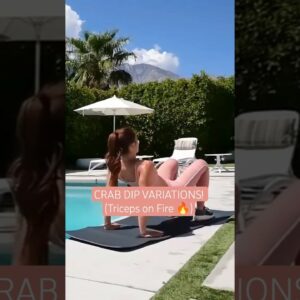 Tricep Crab Dips: Salsa & Criss-Cross! (Bodyweight BURN)