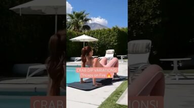 Tricep Crab Dips: Salsa & Criss-Cross! (Bodyweight BURN)