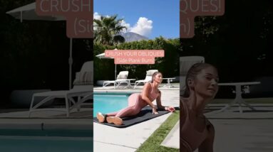 Side Plank Reach-Throughs: Oblique Finisher! (Core Work)  #toneitup