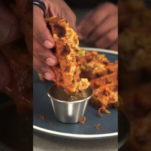 Burrito Waffle Recipe - Crispy Crust Leftover Hack Budget Meal Prep #mealprep #leftovers