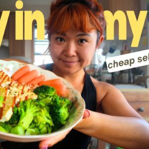 WHAT I ATE IN A DAY (VEGAN) 🌱 simple life with dogs, cheap self care ideas, groceries & little joys