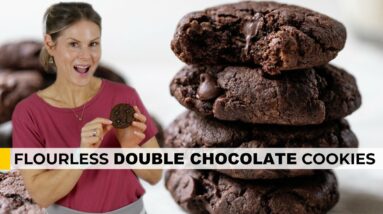 DOUBLE CHOCOLATE CHIP ALMOND BUTTER COOKIES | Soft, Chewy & Delicious