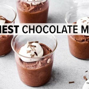 EASY CHOCOLATE MOUSSE (No Eggs, No Baking!)