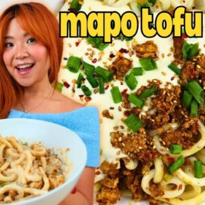 This CREAMY UDON RECIPE Went VIRAL, so I Made it IMMEDIATELY 😍 (Vegan Mapo Tofu Udon)